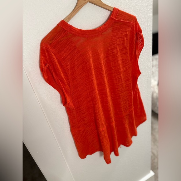 We The Free Vibrant Orange Short Sleeve Top - Picture 4 of 5
